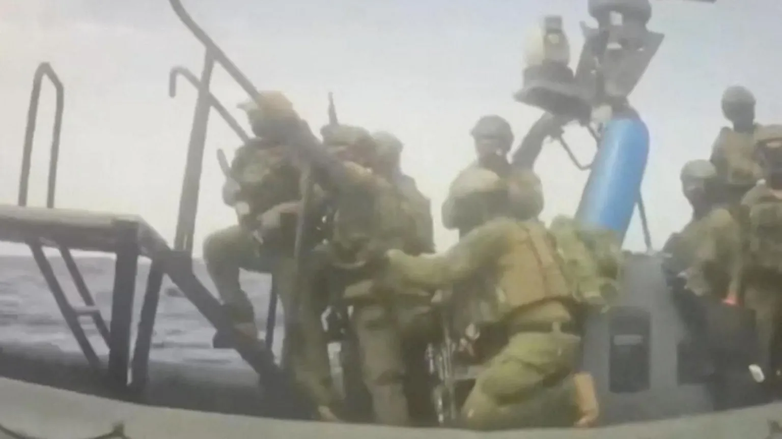 A live stream from the Global Sumud Flotilla showed armed commandos boarding a boat