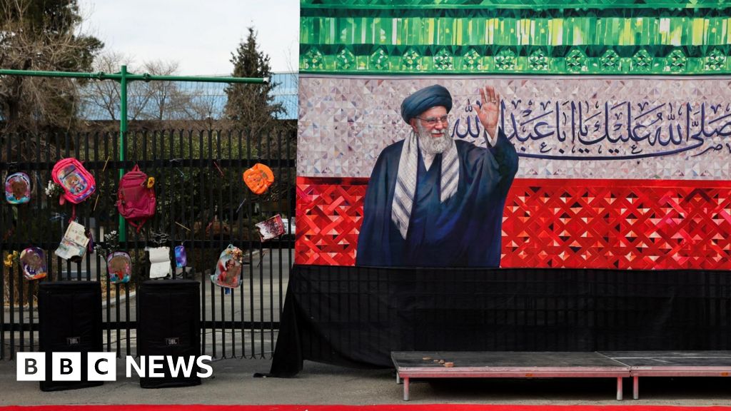Damage in Tehran following the US-Israeli strike that killed Supreme Leader Ayatollah Ali Khamenei on Saturday.