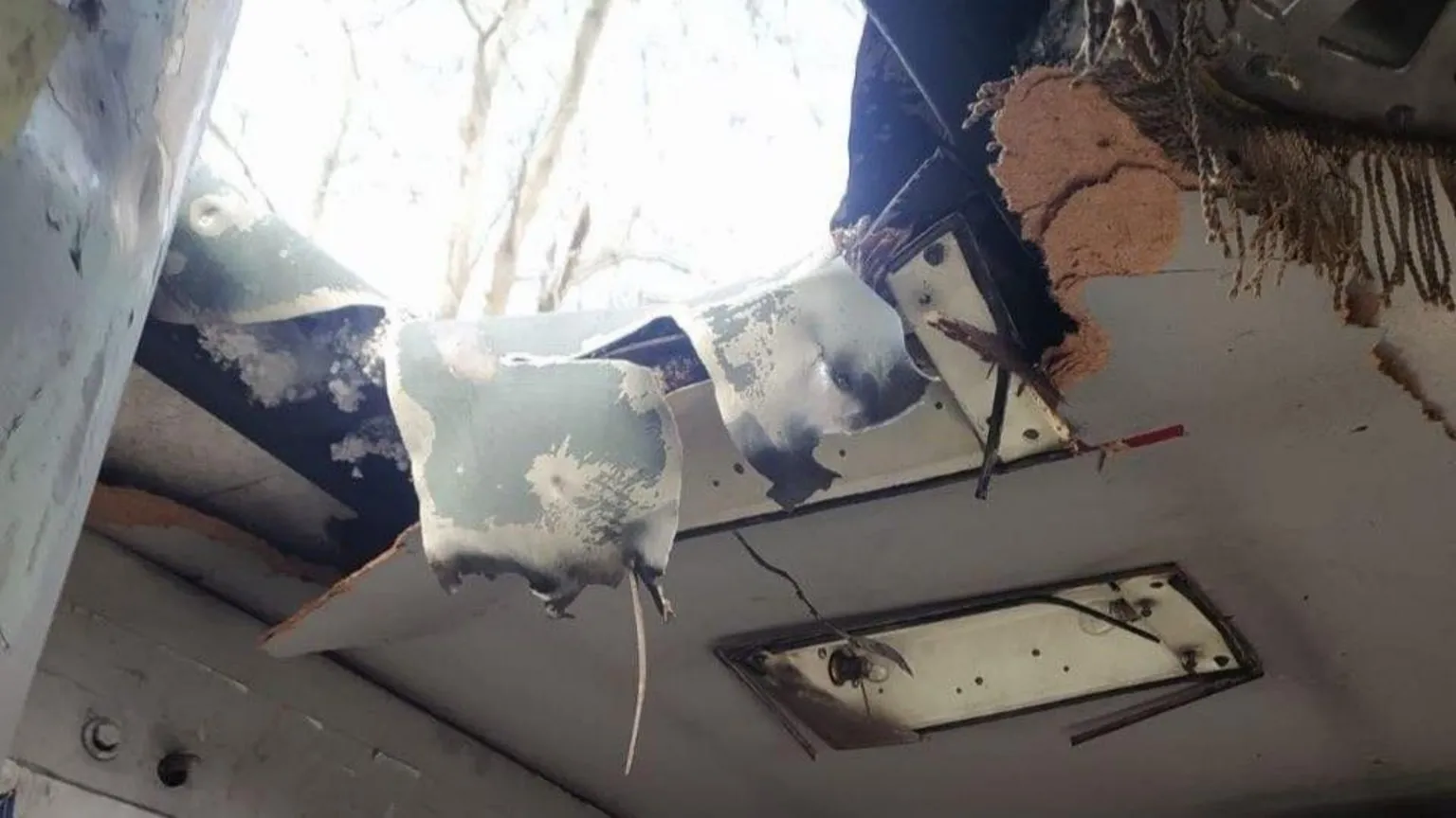 Kherson bus damaged by direct drone strike; Russian fibre-optic technology targets public transport systematically.