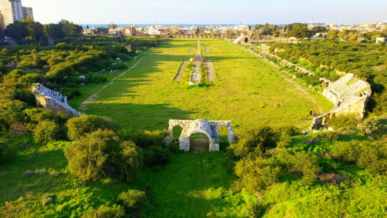 Roman amphitheater in southern Lebanon, one of several ancient structures at risk from ongoing military bombardments.