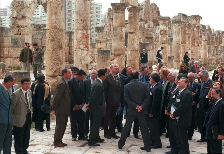 UNESCO delegation examines ancient ruins in Tyre, a Phoenician port city threatened by recent Israeli military strikes.