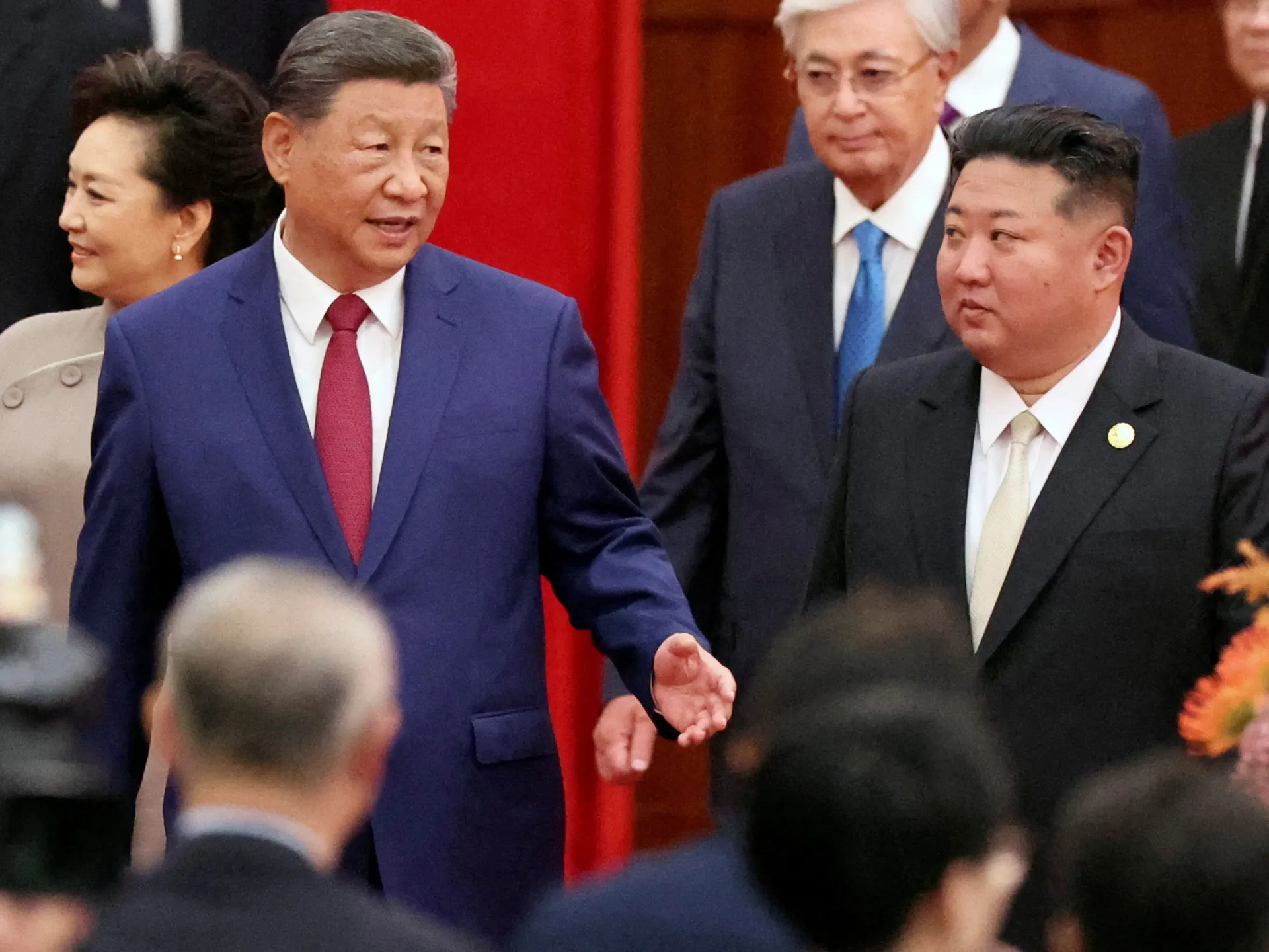Chinese President Xi Jinping and North Korean leader Kim Jong Un met in September in Beijing at a reception marking the 80th anniversary of the end of World War II [File: Florence Lo/Reuters]