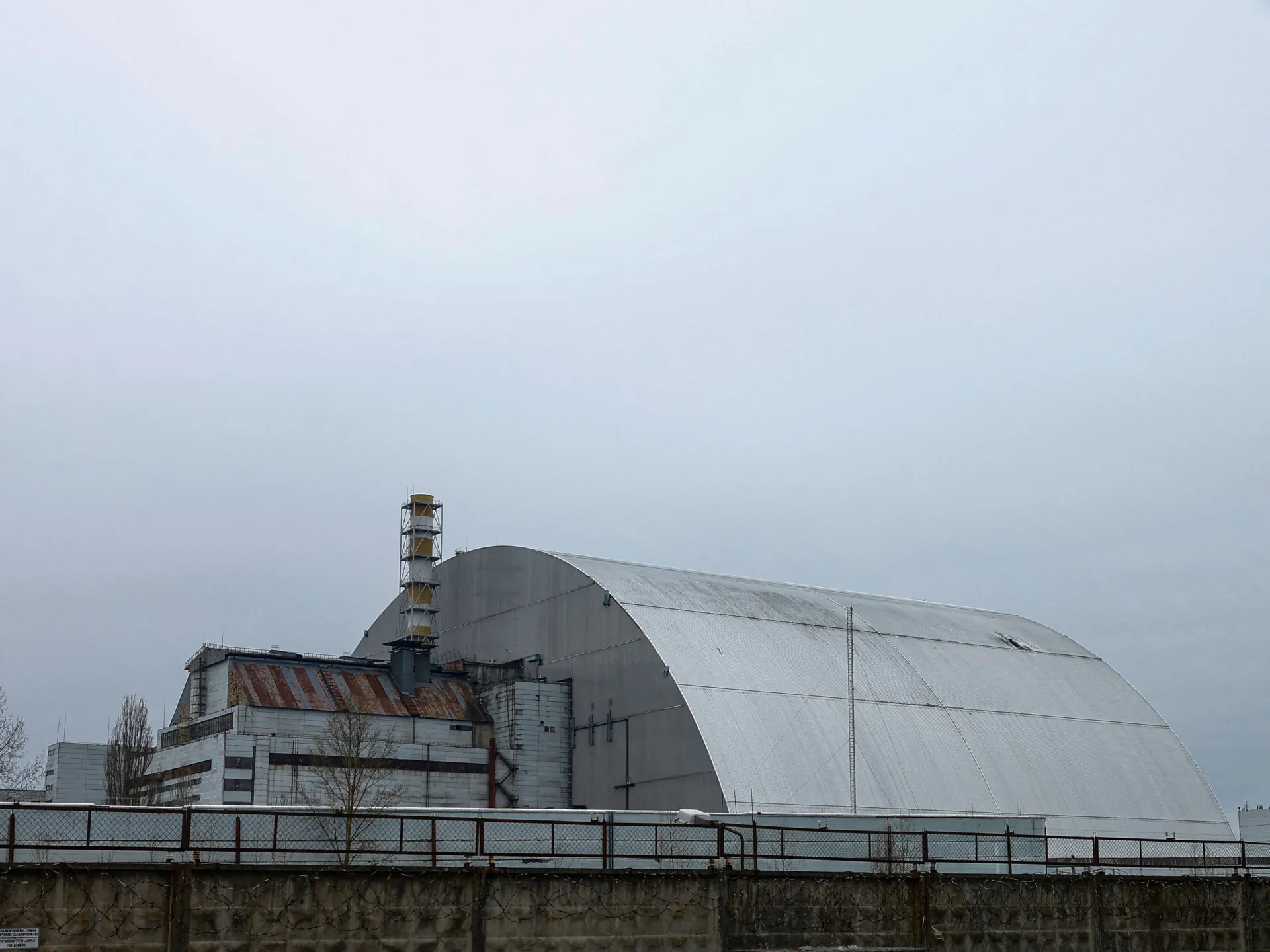 A general view of a structure at the Chornobyl Nuclear Power Plant, in Kyiv region, Ukraine [File: Valentyn Ogirenko/Reuters]