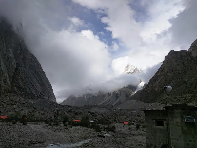 Pakistani military post in Siachen Glacier region, high-altitude disputed territory between Pakistan and India.