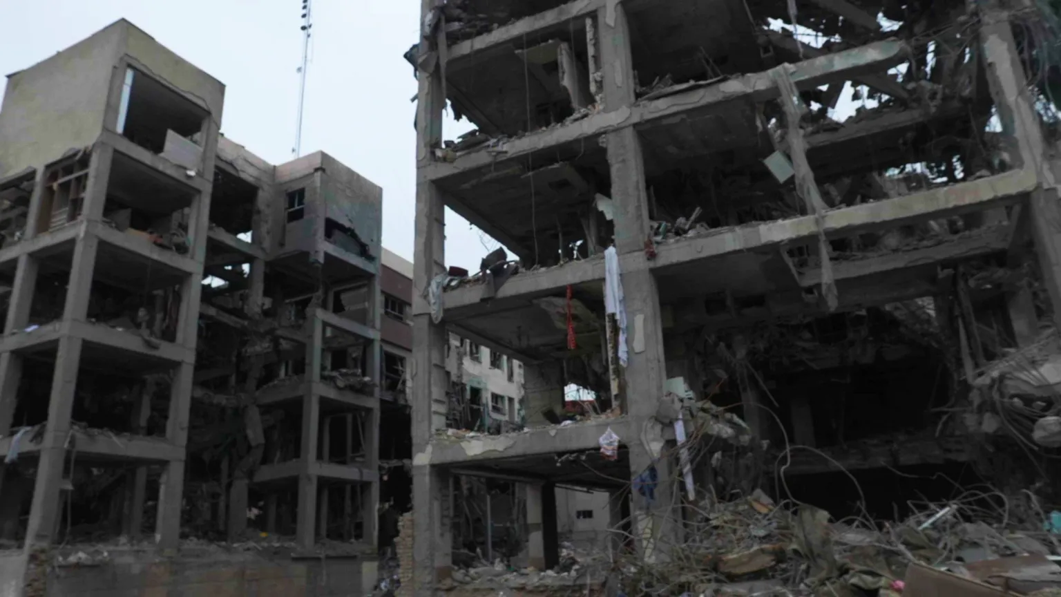 Displaced residents who lost homes in airstrikes now shelter in hotels as recovery efforts continue in Tehran.