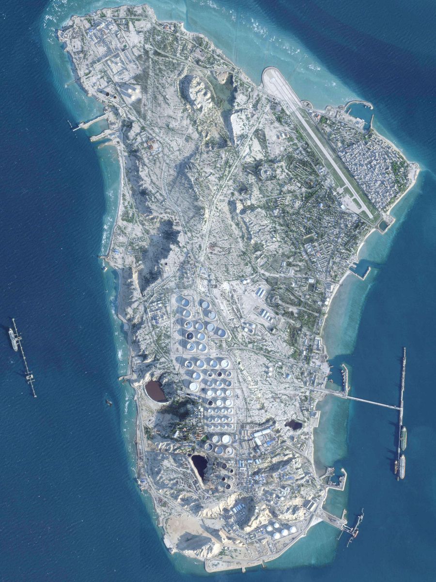 Image:Kharg Island. Pic: Planet Labs PBC via AP
