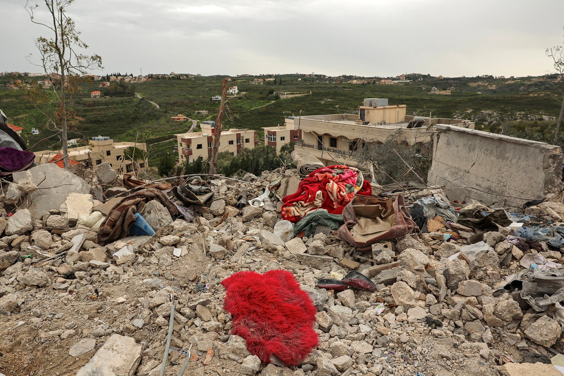 The rubble of a house destroyed by an Israeli strike in Houmine El Tahta, Lebanon, April 1, 2026.Yara Nardi/Reuters