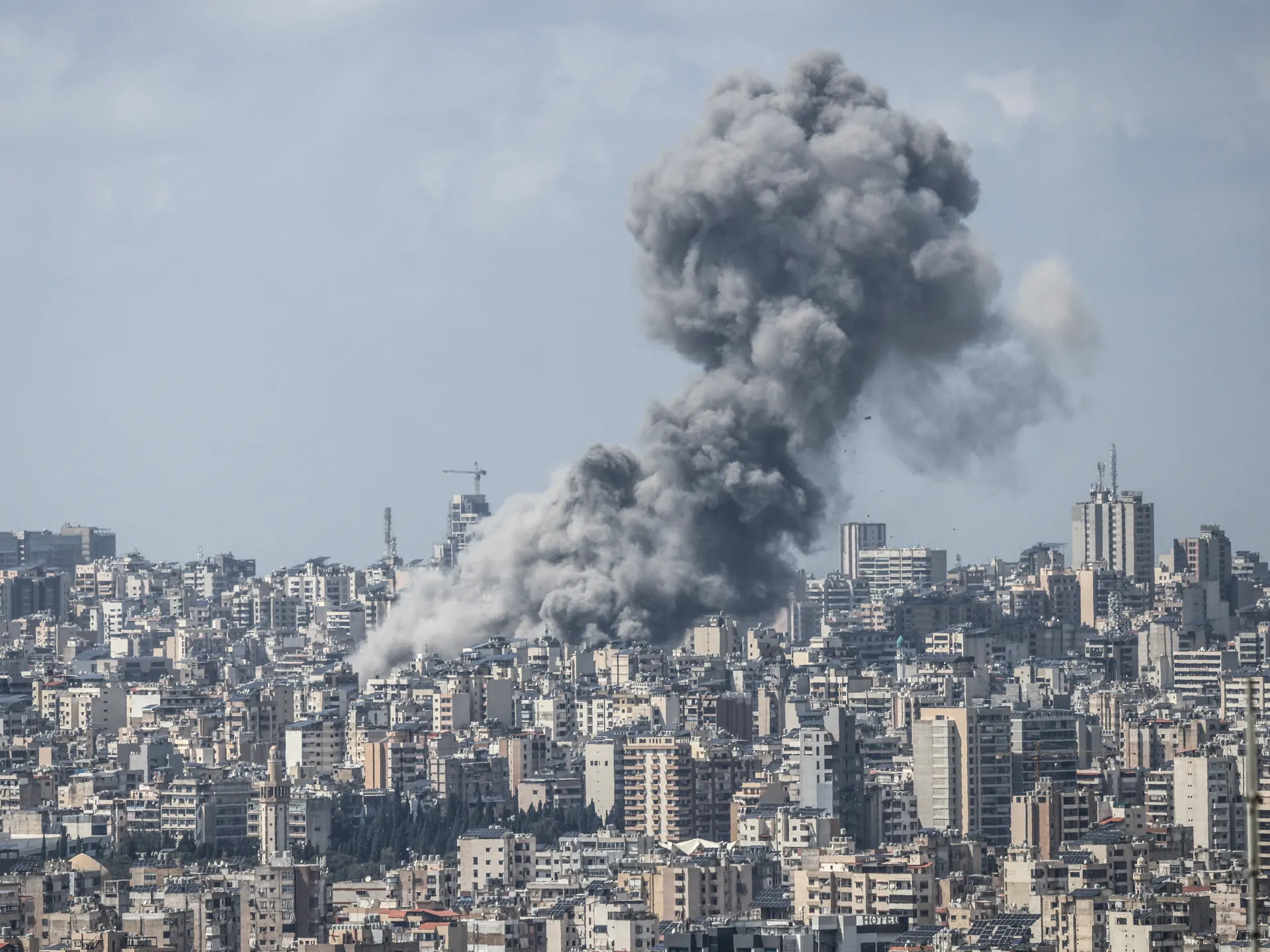 Smoke rises from Israeli air strikes over Beirut and its southern suburbs on April 8, 2026 [Anwar Amro/AFP]