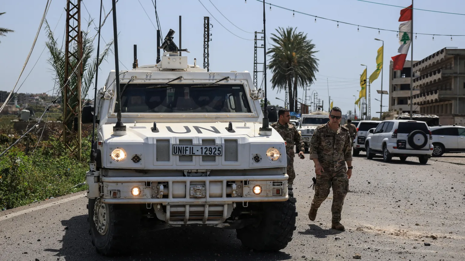 File photo of Unifil peacekeepers in southern Lebanon on 16 April
