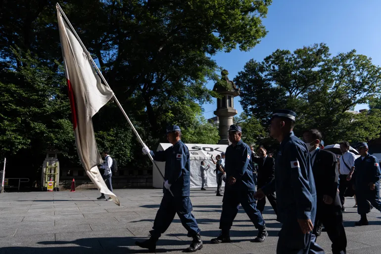 Nationalists visit the Yasukuni Shrine in 2025 in Tokyo, Japan [Tomohiro Ohsumi/Getty Images]