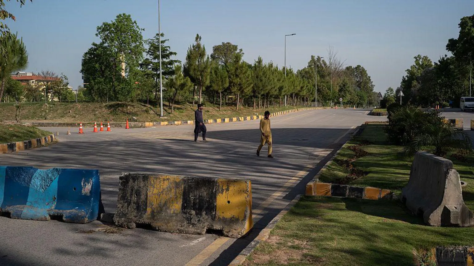 Road blocks have been set up leading to the hotel expected to host the talks