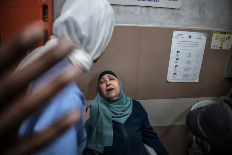 Parents grieve their son killed in alleged Israeli settler gunfire in al-Mughayyir village east of Ramallah, West Bank.