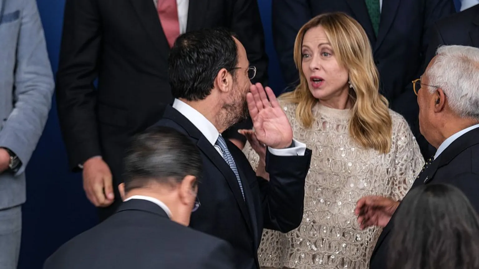 Italian Premier Giorgia Meloni speaks at Cyprus summit as European leaders rally behind Spain over NATO dispute.