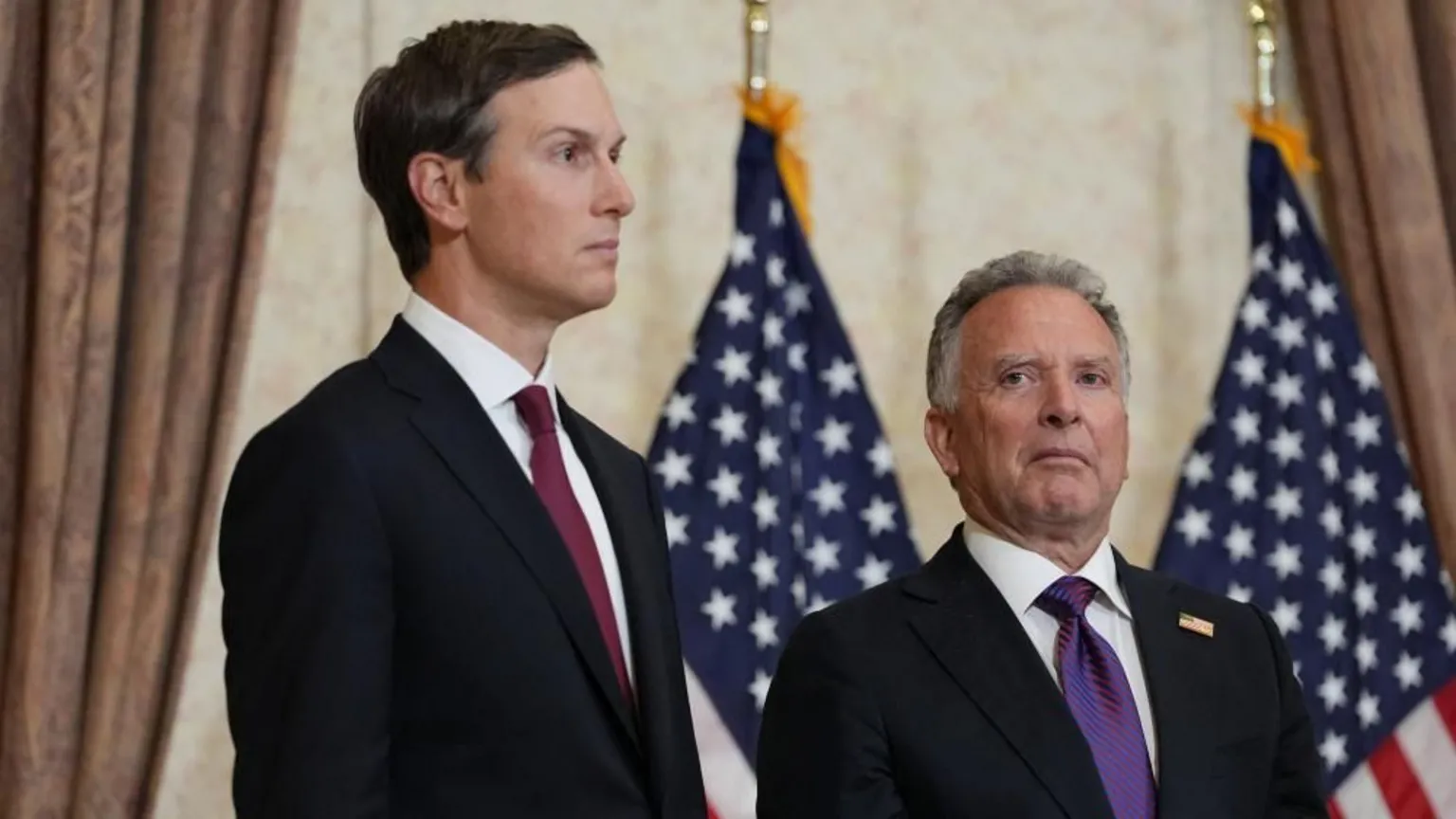 Jared Kushner (left) and Steve Witkoff (right) will be flying to Pakistan on Saturday morning