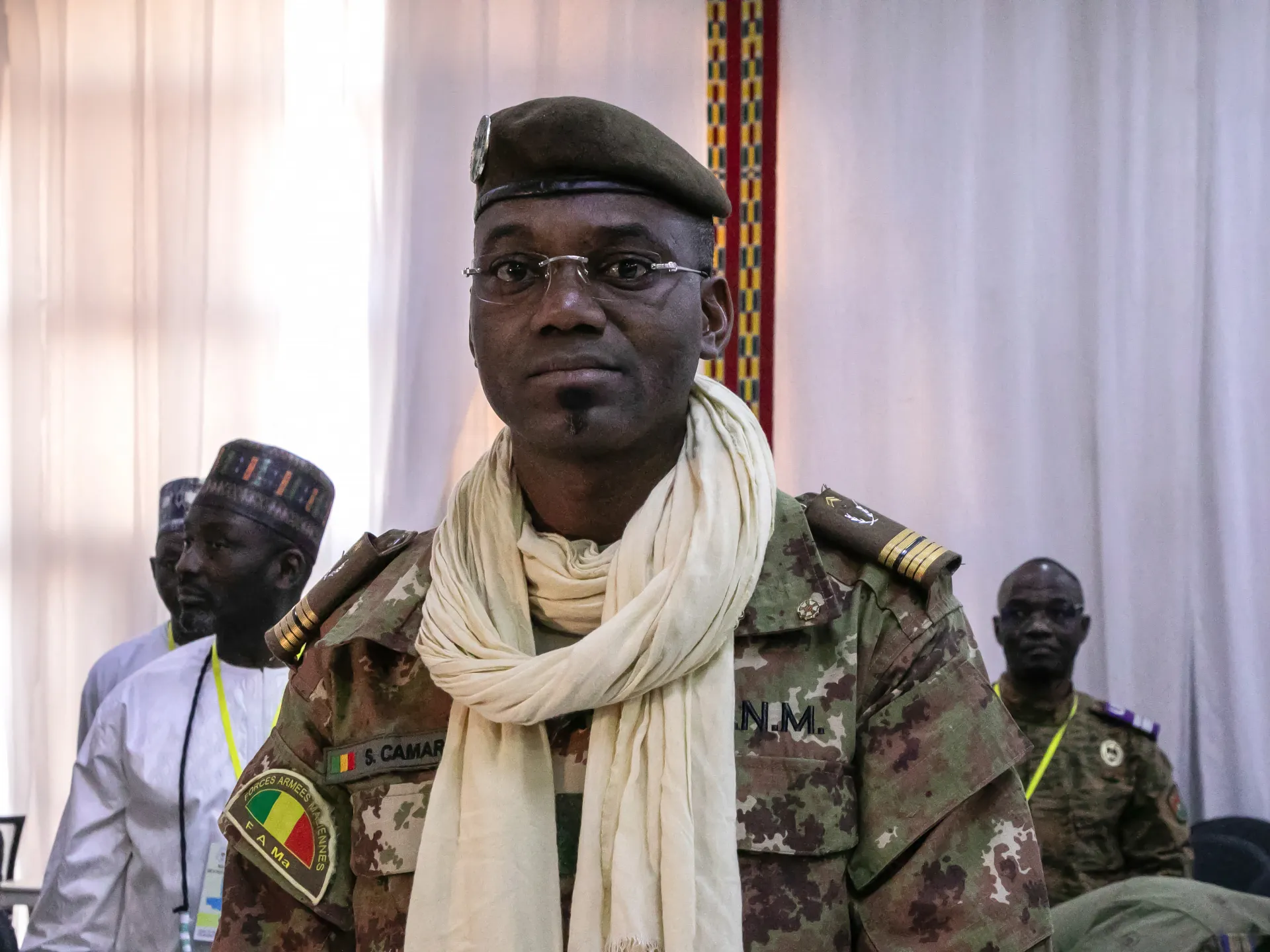 Colonel Sadio Camara, Minister of Defence and Veterans of Mali, was a central figure in Mali's military government [File: Fanny Noaro-Kabr/AFP]