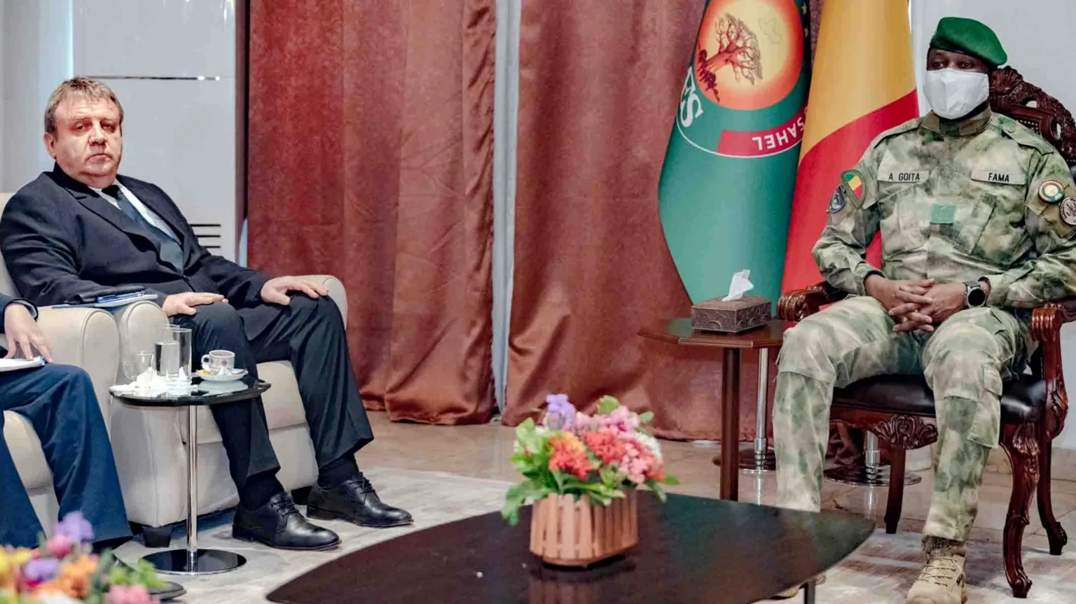 Colonel Goïta meets with Russian ambassador as Mali faces coordinated rebel attacks across the country.