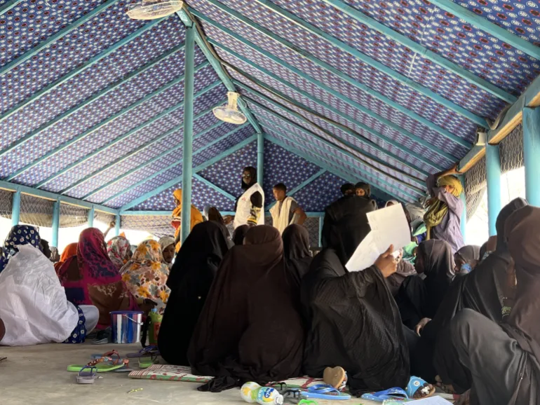 Refugees receive medical treatment at Doctors Without Borders clinic near Mali-Mauritania border in Douankara.