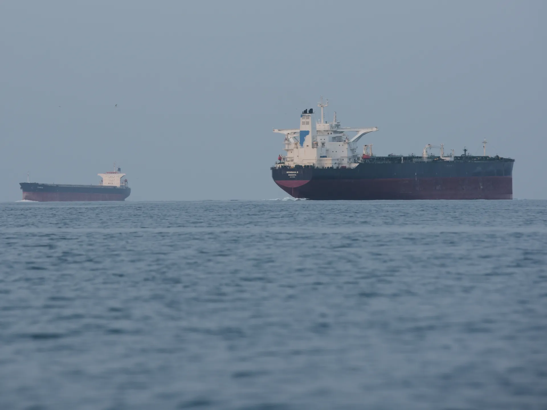 Tankers anchored in the Strait of Hormuz off the coast of Qeshm Island, Iran [Asghar Besharati/AP Photo]