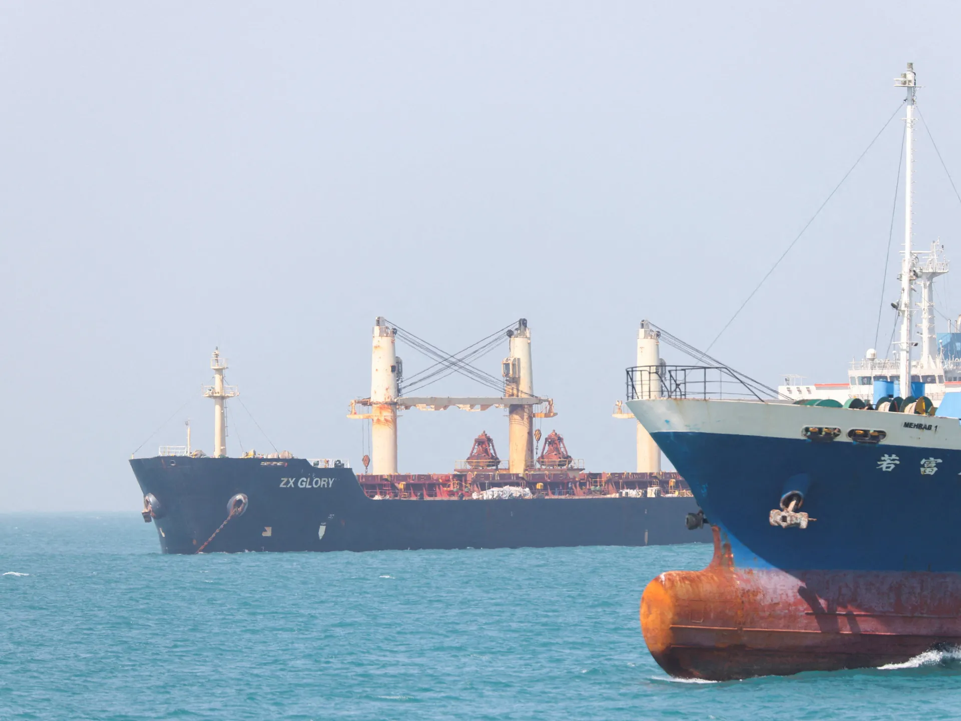 Vessels in the Strait of Hormuz, near Bandar Abbas, Iran, on May 4, 2026 [Amirhosein Khorgooi/ISNA/WANA via Reuters]