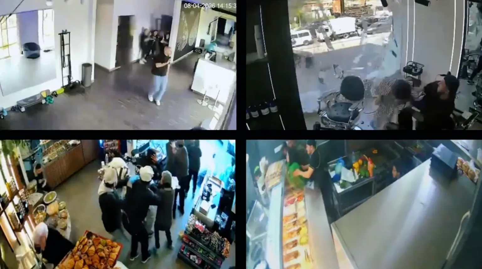 CCTV footage captures the moment of impact during the strike on Corniche al Mazraa in Beirut.