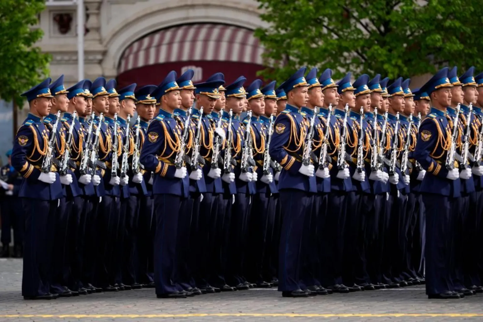 North Korean soldiers participated alongside Russian forces at Moscow's Victory Day ceremony in Red Square.
