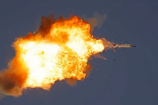 A Hezbollah drone intercepted by the Israeli military over northern Israel. AFP file photo.