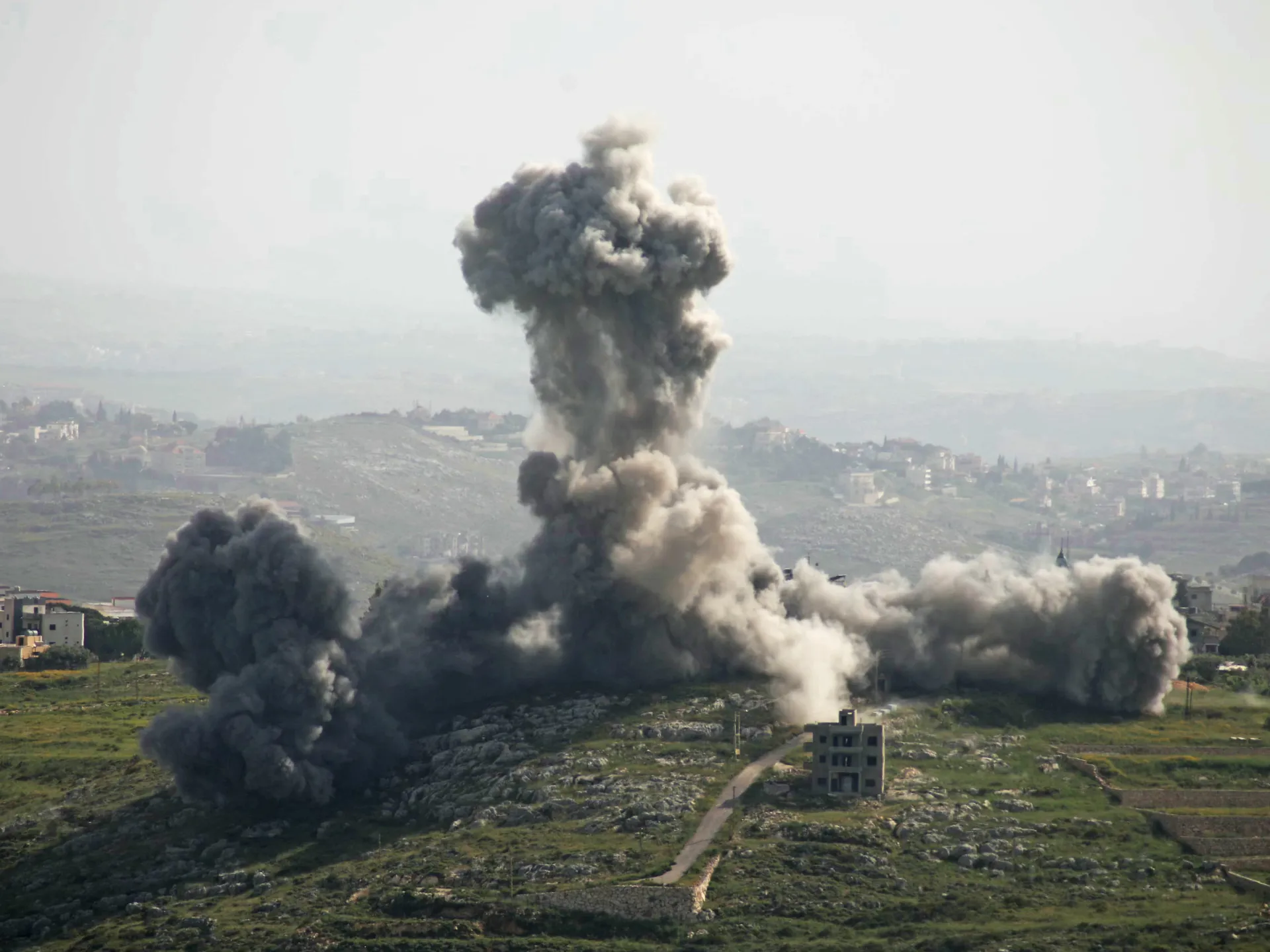Smoke rises from the site of an Israeli air strike that targeted the southern Lebanese village of Deir El Zahrani on May 13, 2026 [AFP]