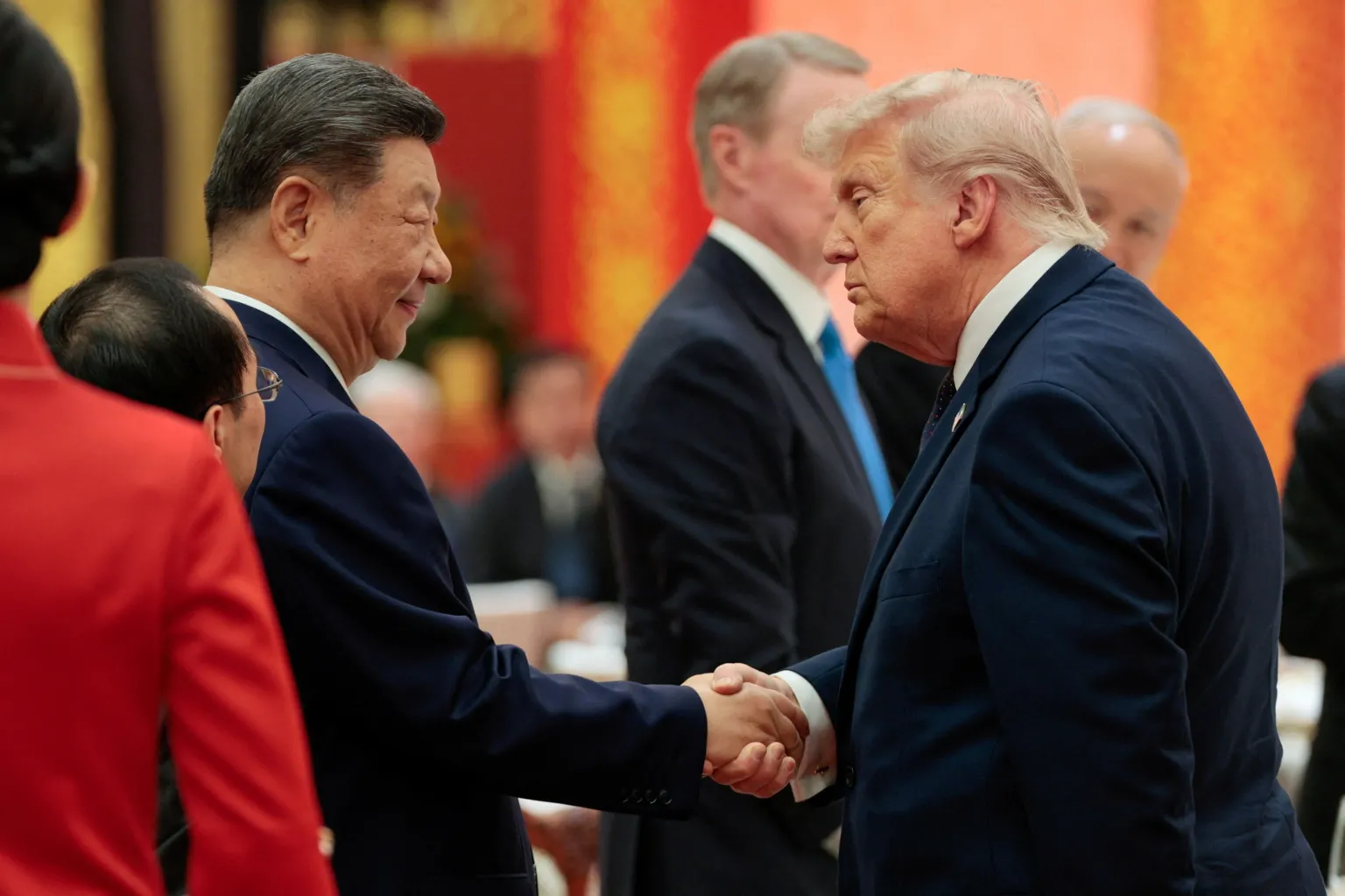 President Donald Trump meets with Chinese President Xi Jinping as both nations engage diplomatically over Gulf of Oman shipping incidents.
