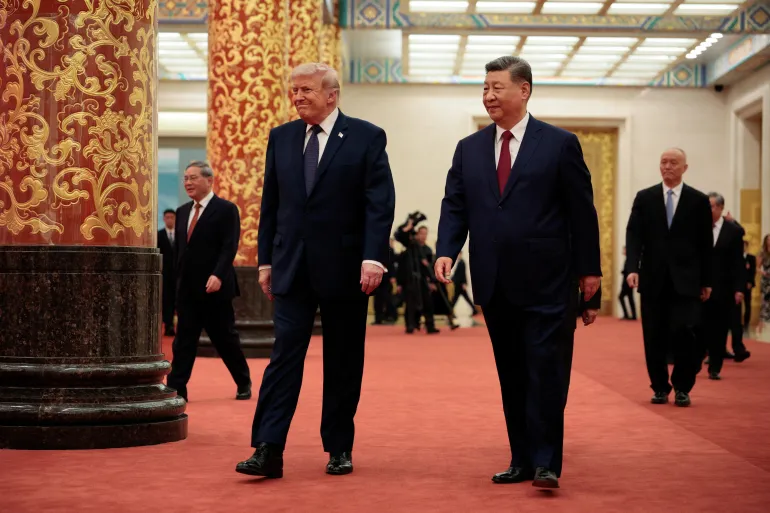 Chinese President Xi Jinping and US President Donald Trump meet amid escalating tensions over Iran's control of the critical Strait of Hormuz.